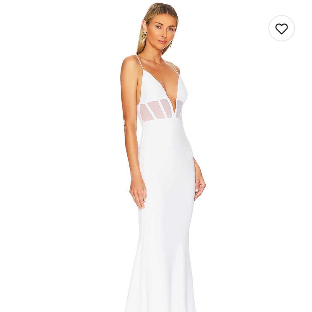 Sade Mesh Gown by Nookie - white - revolve